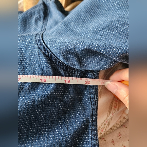 Nudie Jeans Men's Collared Blue Shirt Front Chest Pocket Poka Dot Size M - Picture 7 of 9